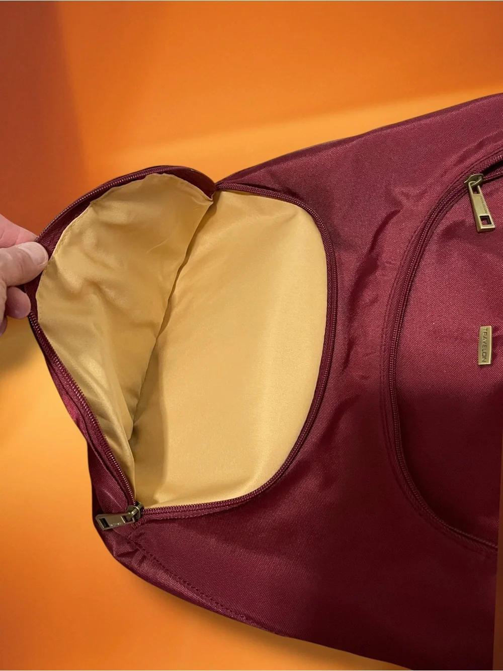 Travelon Anti-Theft Classic Hobo Crossbody Bag & RFID Wallet Set Wine Burgundy